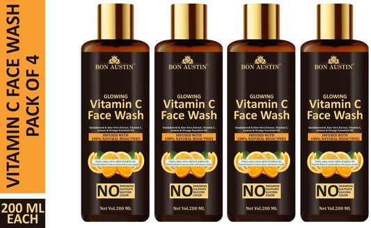 Bon Austin Vitamin C Face Wash 200 ml (Pack of 4)